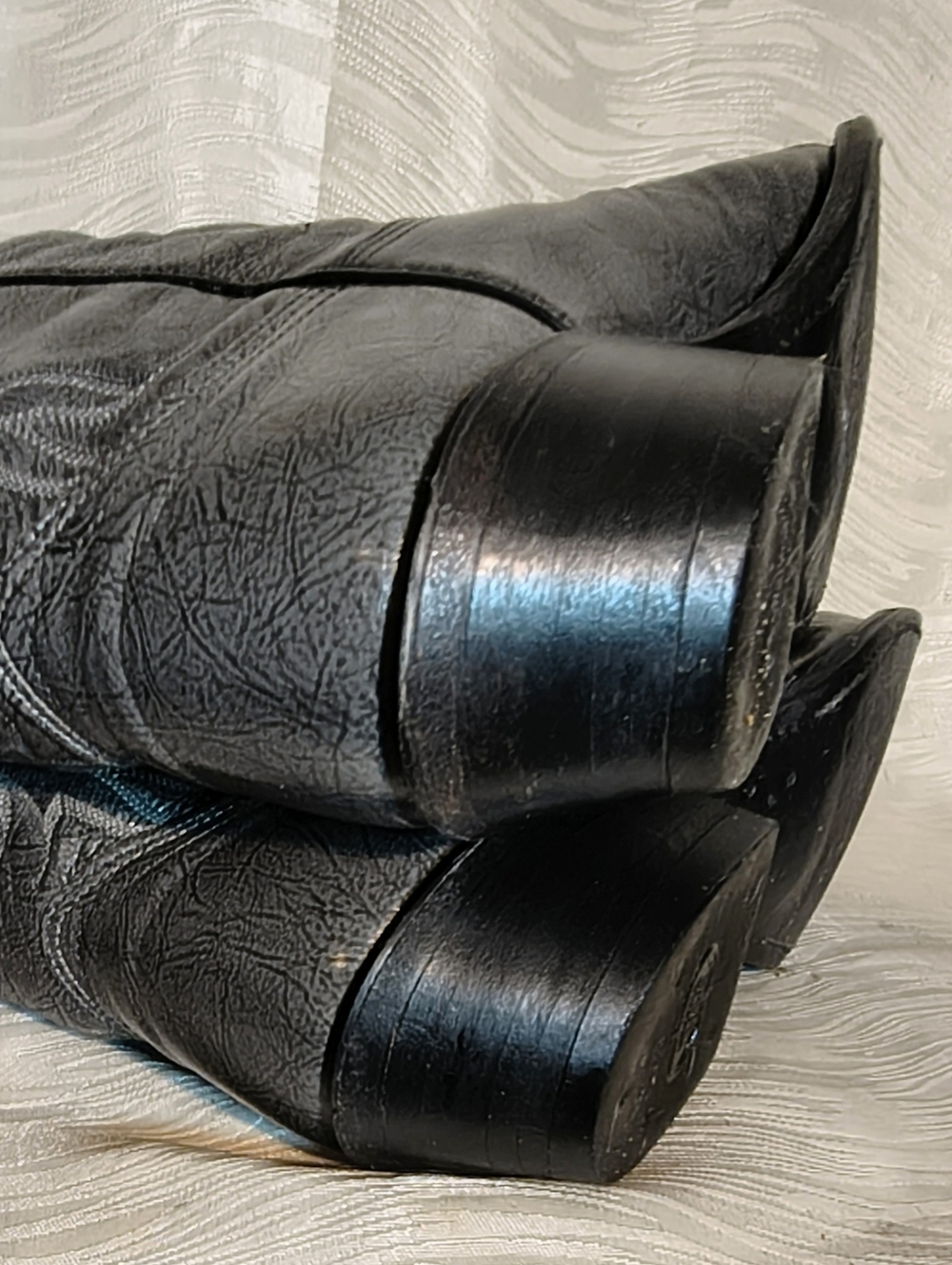 Men's Nocona Western Leather Cowboy Boots 8.5D Gray, Excellent Vintage Condition - Picture 8 of 10